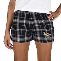 Women's Concepts Sport Black/Gray UCF Knights Ultimate Flannel Shorts