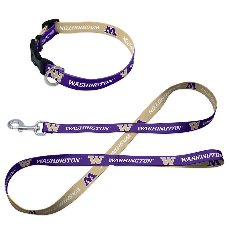 WinCraft Washington Huskies Pet Leash and Collar Set