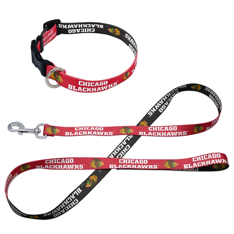 WinCraft Chicago Blackhawks Pet Leash and Collar Set