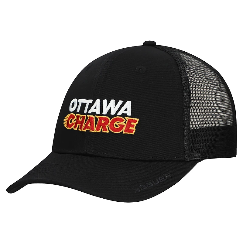 Unisex Black Ottawa Charge Meshback Adjustable Hat
