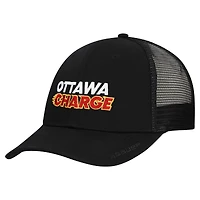 Unisex Black Ottawa Charge Meshback Adjustable Hat