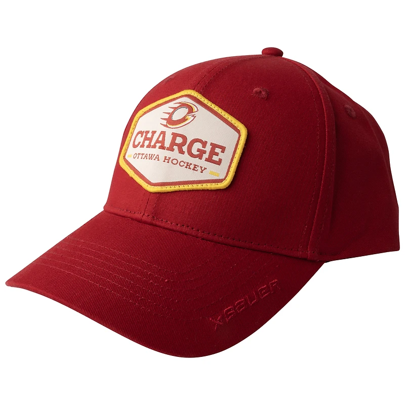 Unisex  Red Ottawa Charge Patch Snapback Hat