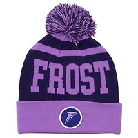 Unisex  Light Purple Minnesota Frost Patch Cuffed Knit Hat with Pom