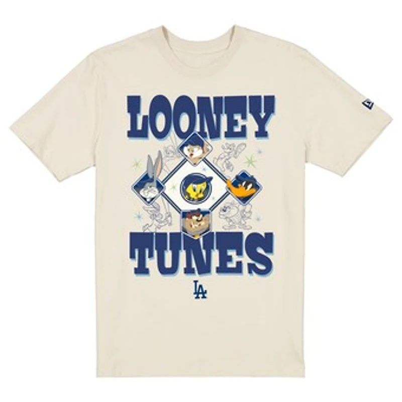 Unisex New Era Cream Los Angeles Dodgers Looney Tunes T-Shirt