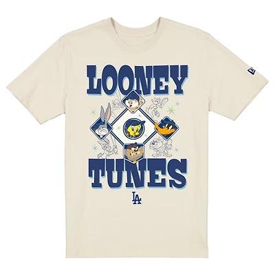 Unisex New Era Cream Los Angeles Dodgers Looney Tunes T-Shirt