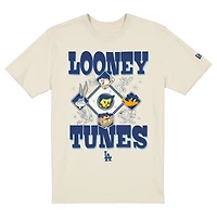 Unisex New Era Cream Los Angeles Dodgers Looney Tunes T-Shirt