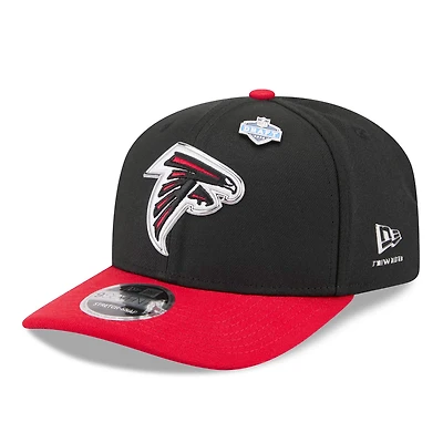 Men's New Era Black/Red Atlanta Falcons 2026 NFL Draft 9SEVENTY Adjustable Hat
