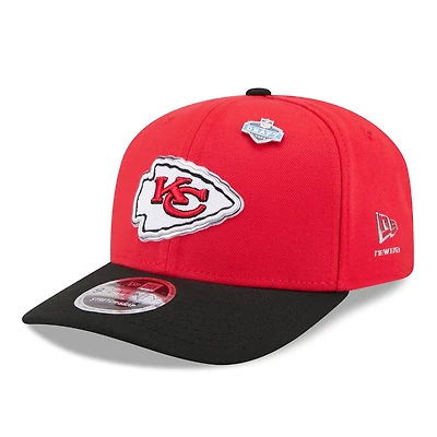 Men's New Era Red/Black Kansas City Chiefs 2026 NFL Draft 9SEVENTY Adjustable Hat