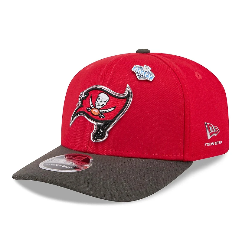 Men's New Era Red/Pewter Tampa Bay Buccaneers 2026 NFL Draft 9SEVENTY Adjustable Hat