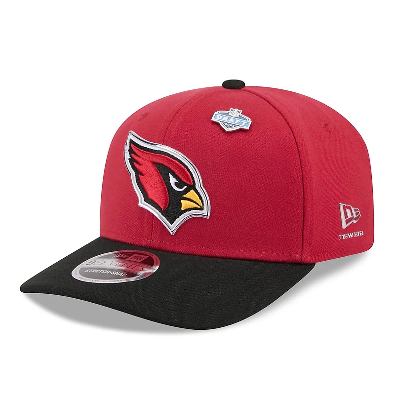 Men's New Era Cardinal/Black Arizona Cardinals 2026 NFL Draft 9SEVENTY Adjustable Hat