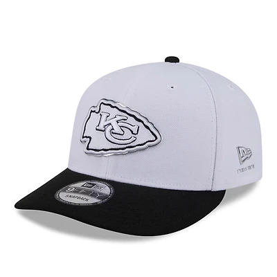 Men's New Era White/Black Kansas City Chiefs 2026 NFL Draft Pre-Curved 9FIFTY Snapback Hat