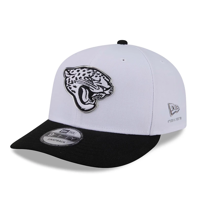 Men's New Era  White/Black Jacksonville Jaguars 2026 NFL Draft Pre-Curved 9FIFTY Snapback Hat