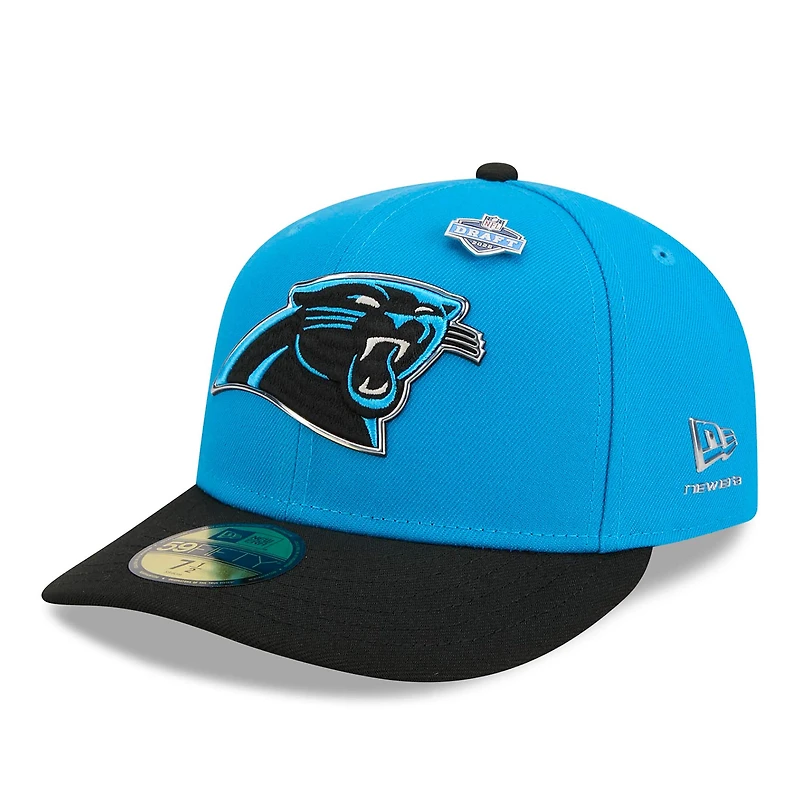 Men's New Era Blue/Black Carolina Panthers 2026 NFL Draft Pre-Curved 59FIFTY Fitted Hat