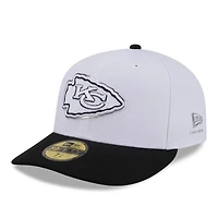 Men's New Era  White/Black Kansas City Chiefs 2026 NFL Draft Pre-Curved 59FIFTY Fitted Hat