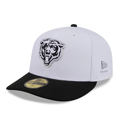 Men's New Era White/Black Chicago Bears 2026 NFL Draft Pre-Curved 59FIFTY Fitted Hat