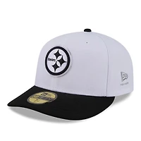 Men's New Era  White/Black Pittsburgh Steelers 2026 NFL Draft Pre-Curved 59FIFTY Fitted Hat