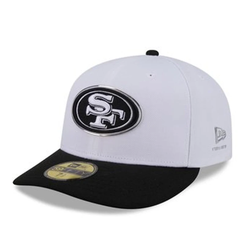 Men's New Era  White/Black San Francisco 49ers 2026 NFL Draft Pre-Curved 59FIFTY Fitted Hat