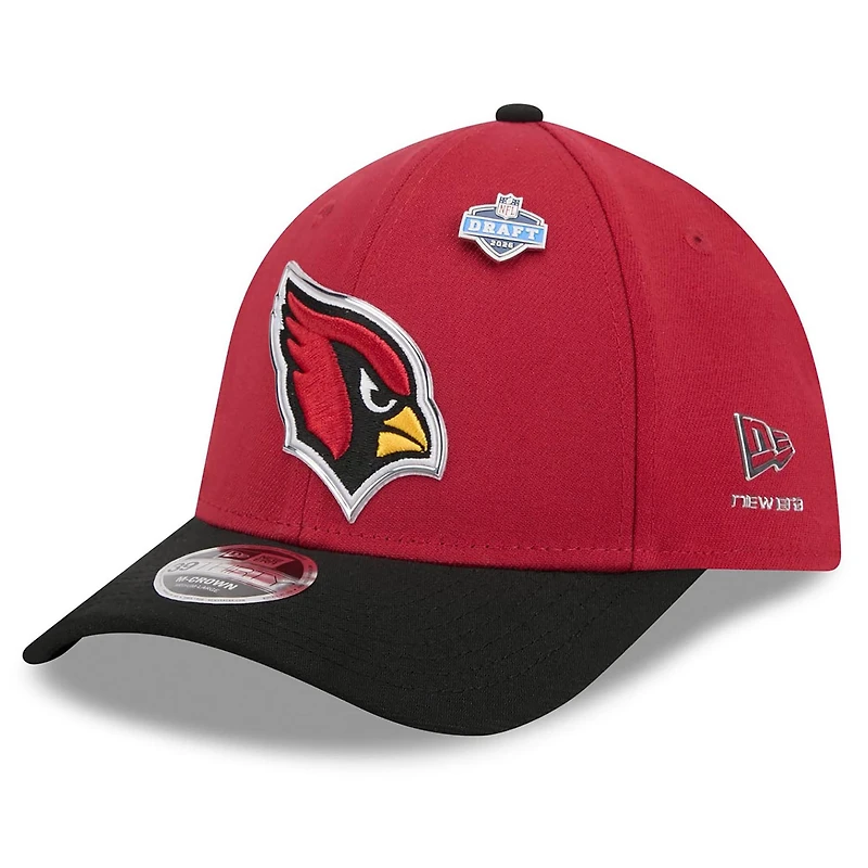 Men's New Era Cardinal/Black Arizona Cardinals 2026 NFL Draft 39THIRTY M-Crown Flex Hat