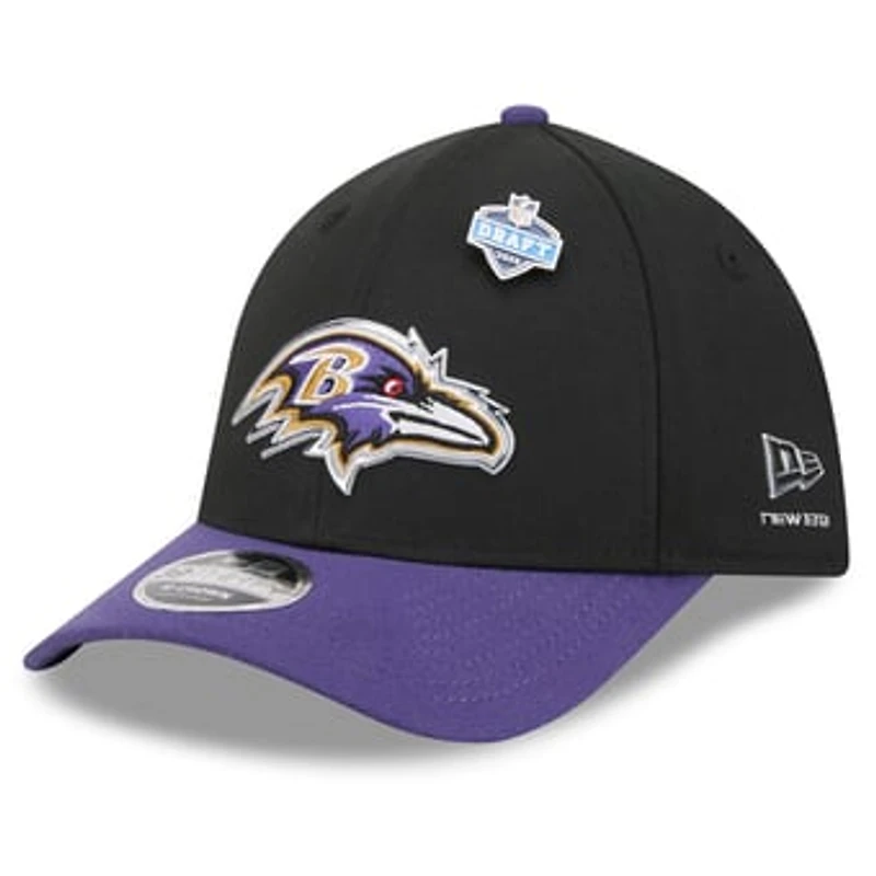 Men's New Era Black/Purple Baltimore Ravens 2026 NFL Draft 39THIRTY M-Crown Flex Hat