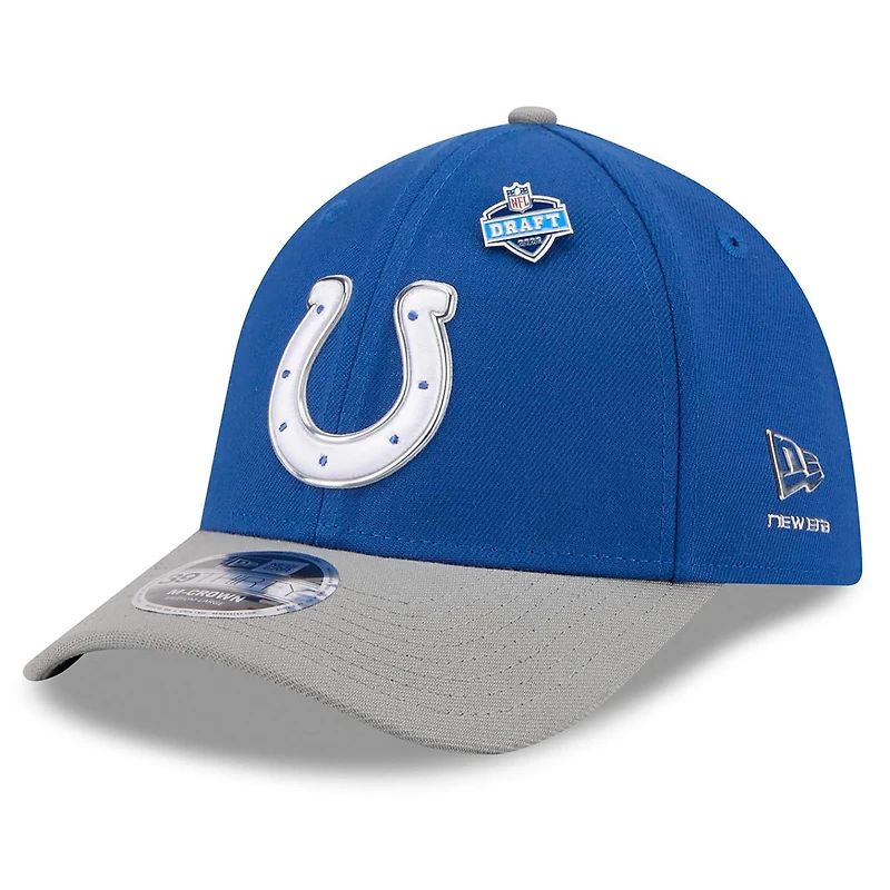 Men's New Era Royal/Gray Indianapolis Colts 2026 NFL Draft 39THIRTY M-Crown Flex Hat