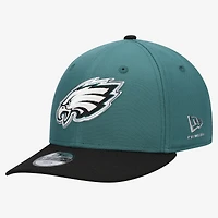 Youth New Era  Midnight Green/Black Philadelphia Eagles 2026 NFL Draft Pre-Curved 9FIFTY Snapback Hat