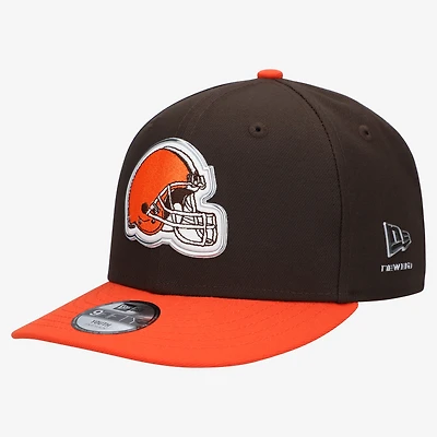 Youth New Era  Brown/Orange Cleveland Browns 2026 NFL Draft Pre-Curved 9FIFTY Snapback Hat