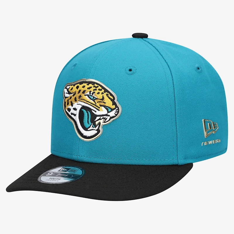Youth New Era  Teal/Black Jacksonville Jaguars 2026 NFL Draft Pre-Curved 9FIFTY Snapback Hat