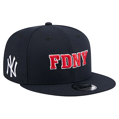 Men's New Era Navy New York Yankees FDNY 9FIFTY Snapback Hat