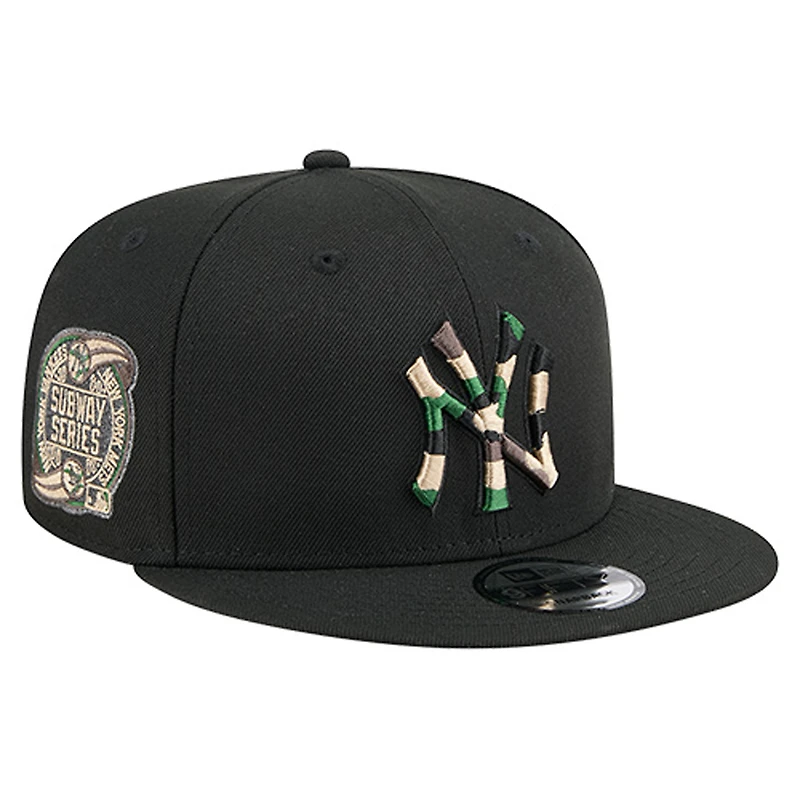 Men's New Era  Black New York Yankees Camo Subway Series 9FIFTY Snapback Hat