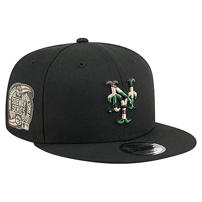 Men's New Era  Black New York Mets Camo Subway Series 9FIFTY Snapback Hat