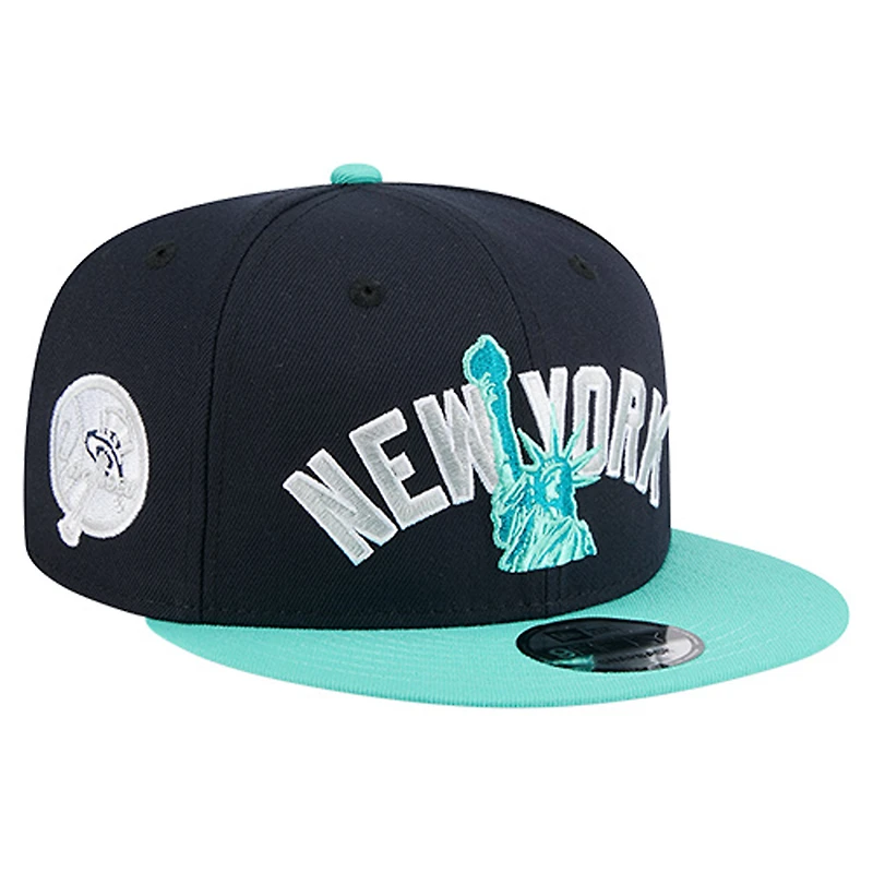 Men's New Era Navy New York Yankees Clear Mint 9FIFTY Snapback Hat