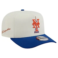 Men's New Era Cream/Royal New York Mets Two-Tone Empire State 9FIFTY A-Frame Adjustable Hat