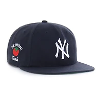 Men's '47 x Petroni Foods Navy New York Yankees Flat Captain Snapback Hat