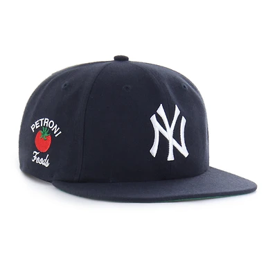 Men's '47 x Petroni Foods Navy New York Yankees Flat Captain Snapback Hat