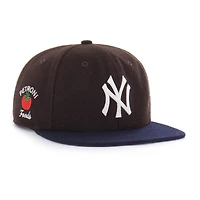 Men's '47 x Petroni Foods Brown New York Yankees Wool Captain Snapback Hat