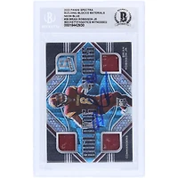 Brian Robinson Jr. Washington Commanders Autographed 2022 Panini Spectra Neon Blue Building Blocks Materials Triple Relic #BBL-BRO #/60 Beckett Fanatics Witnessed Authenticated Rookie Card