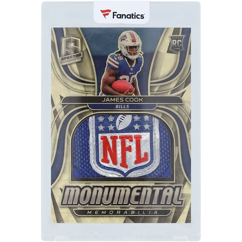 James Cook Buffalo Bills 2022 Panini Spectra NFL Shield Relic #MME-JCO #1/1 Rookie Card