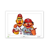 St. Louis Cardinals Bert & Ernie 14" x 20" Sesame Street Limited Edition Fine Art Print
