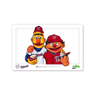 Washington Nationals Bert & Ernie 11" x 17" Sesame Street Poster Print