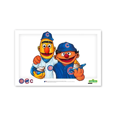 Chicago Cubs Bert & Ernie 11" x 17" Sesame Street Poster Print