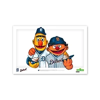 Detroit Tigers Bert & Ernie 11" x 17" Sesame Street Poster Print