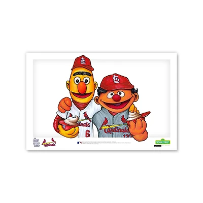 St. Louis Cardinals Bert & Ernie 11" x 17" Sesame Street Poster Print