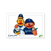 Seattle Mariners Bert & Ernie 11" x 17" Sesame Street Poster Print
