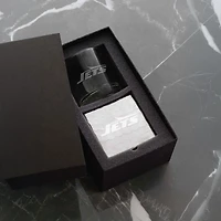 Wendell August Forge New York Jets Etched Rocks Glass & Square Coaster Set