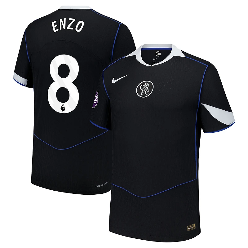 Men's Nike Enzo Fernández Black Chelsea 2025/26 Third Authentic Player Jersey