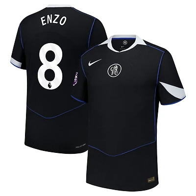 Men's Nike Enzo Fernández Black Chelsea 2025/26 Third Authentic Player Jersey