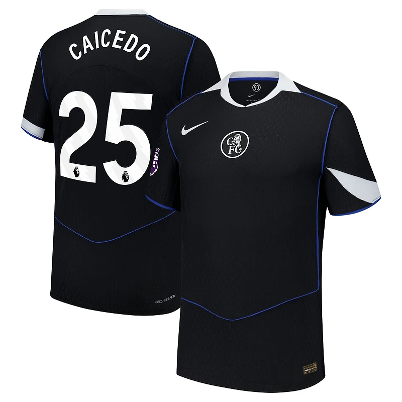 Men's Nike Moisés Caicedo Black Chelsea 2025/26 Third Authentic Player Jersey