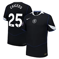 Men's Nike Moisés Caicedo Black Chelsea 2025/26 Third Authentic Player Jersey