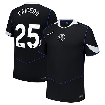 Men's Nike Moisés Caicedo Black Chelsea 2025/26 Third Authentic Player Jersey