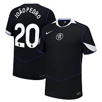 Men's Nike João Pedro Black Chelsea 2025/26 Third Authentic Player Jersey